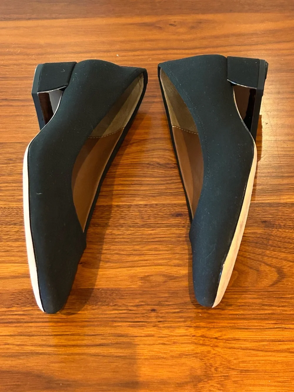 Donald J. Pliner DREWW Ballet Black Low Block Heel Pumps